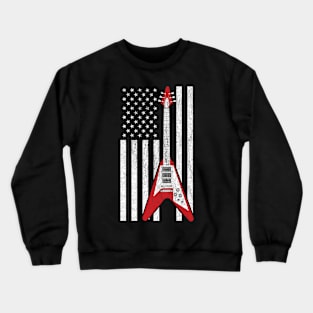 Patriotic Electric Guitar Crewneck Sweatshirt